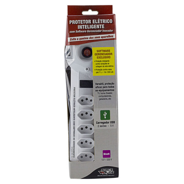 0051000001 - Protetor Elétrico Inteligente com Carregador USB - Image 3
