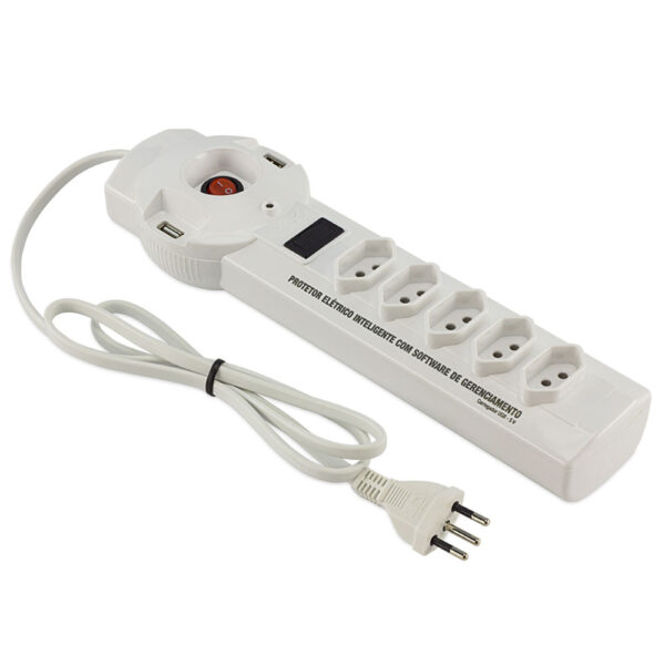 0051000001 - Protetor Elétrico Inteligente com Carregador USB