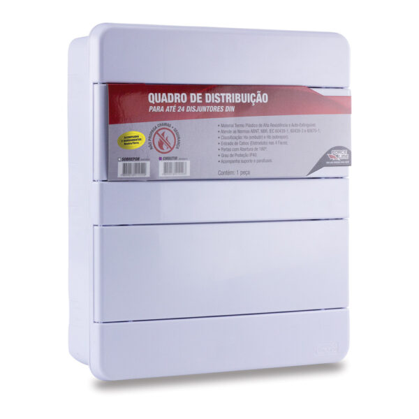 0600300026 - Quadro de Distribuição c/ Barramento Neutro / Terra - Embutir - 24 - DIN