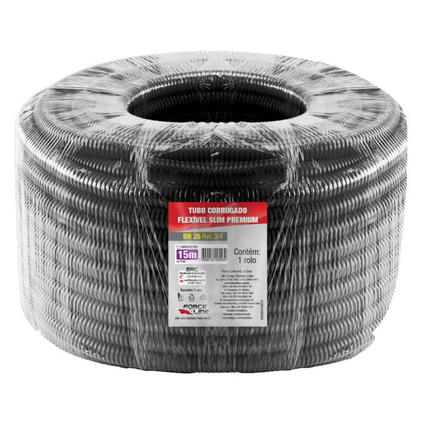 0600300078S - Tubo Corrugado Flexível Slim Premium - 3/4 - DN25