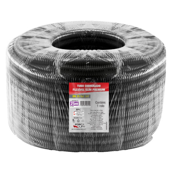 0600300079S - Tubo Corrugado Flexível Slim Premium - 3/4 - DN25