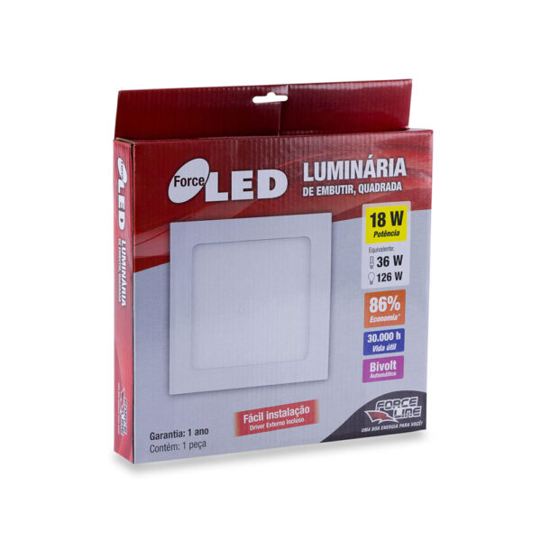 0301800001 - Luminária LED 18W EMBUTIR 3000K - Image 2