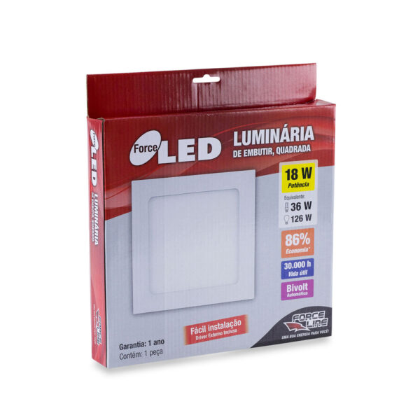 0301800002 - Luminária LED 18W EMBUTIR 6500K - Image 2