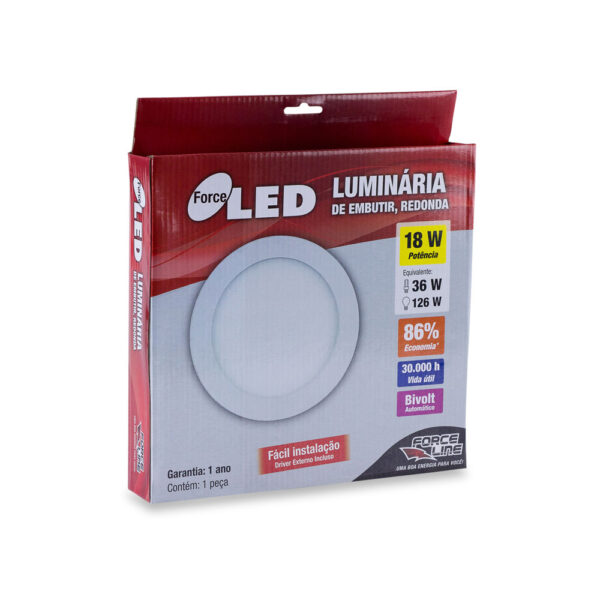 0301800003 - Luminária LED 18W EMBUTIR 3000K - Image 2