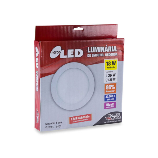 0301800004 - Luminária LED 18W EMBUTIR 6500K - Image 2