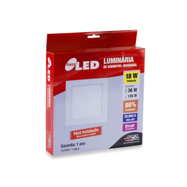 0301800005 - Luminária LED 18W Sobrepor 3000K - Image 2