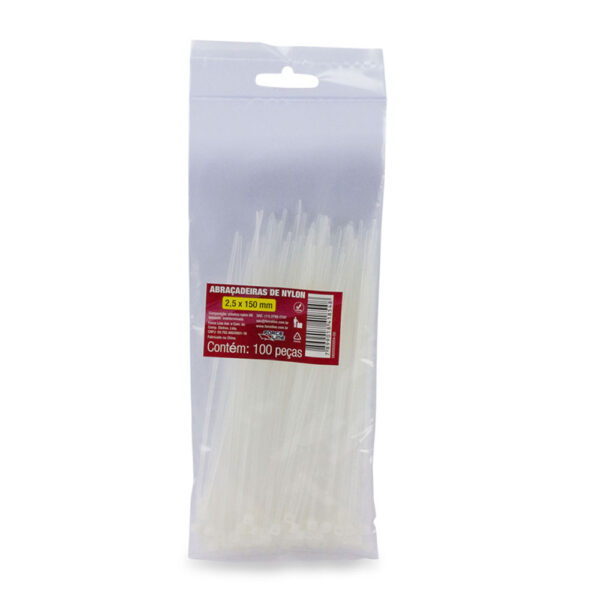 0600500004 - Abraçadeira de Nylon 2,5mm x 150mm - Image 2