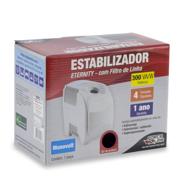 7993 - Estabilizador Eternity 300VA/W Mono Preto - Image 3