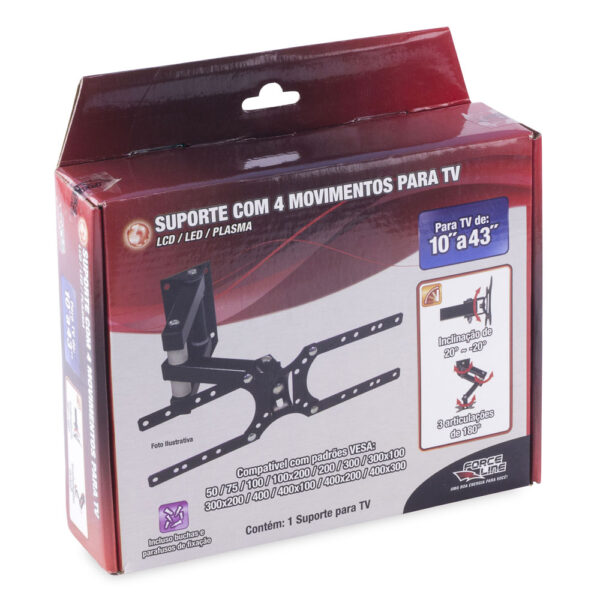 0110200009 - Suporte TV, com 4 Movimentos para 23"- 55" LED - Image 2