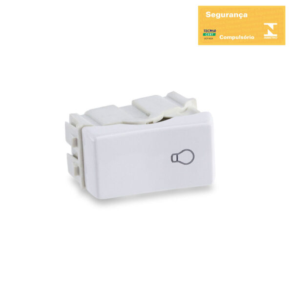 0600100028 - Módulo Interruptor Pulsador 10A - Minuteria - Branco