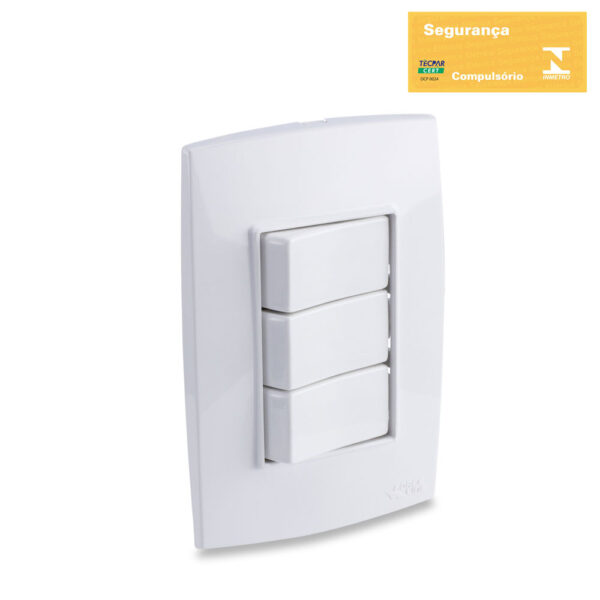 0600200009 - Conjunto 3 Interruptores Simples 10A 250V