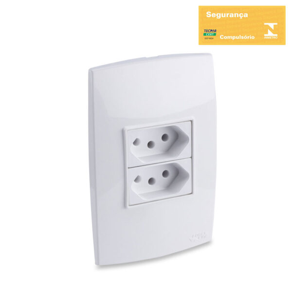 0600200013-Conjunto Tomada Dupla 2P+T 10A 250V