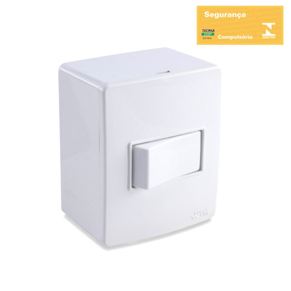 0600200039 - Conjunto 1 Interruptor Simples 10A 250V Sobrepor