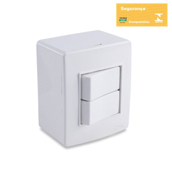 0600200040 - Conjunto 2 Interruptores Simples 10A 250V Sobrepor