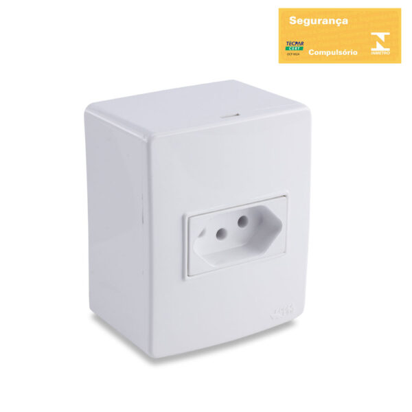 0600200041 - Conjunto Tomada Simples 10A 250V Sobrepor