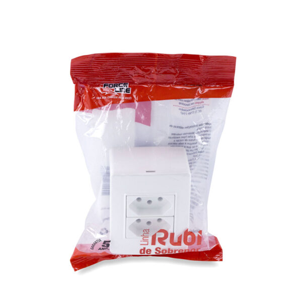 0600200042 - Conjunto 2 Tomadas Simples 2P+T 10A 250V Sobrepor - Image 3