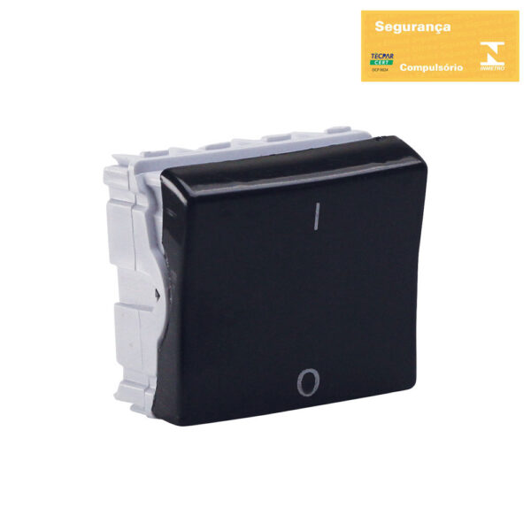 0600100137 - Módulo Interruptor Bipolar Simples 10A - Preto