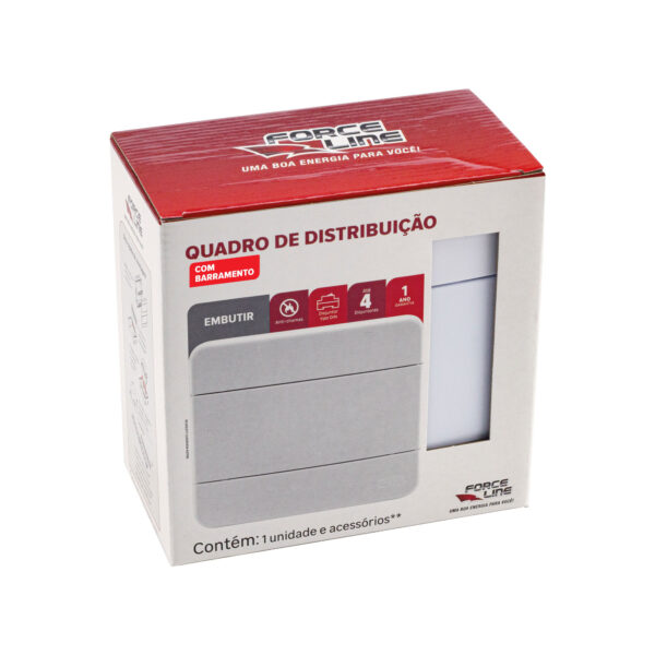 0600300137 - Quadro de Distribuição c/ Barramento Neutro / Terra - Embutir - 4 - DIN