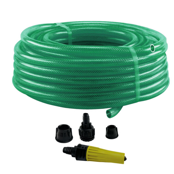 0190400481 - Mangueira Trançada Slim com Engate Rosqueado e Esguicho - 30m