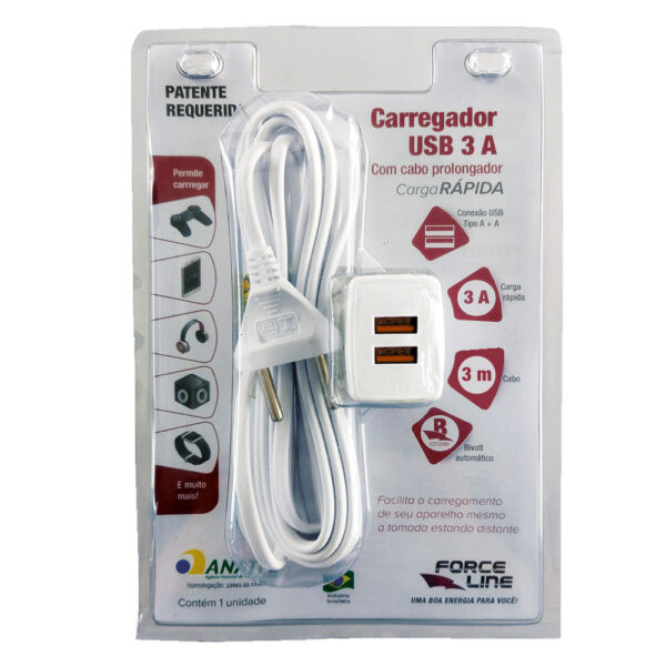 0600200124 - Cabo Prolongador com Tomada USB 2,4A - Image 2