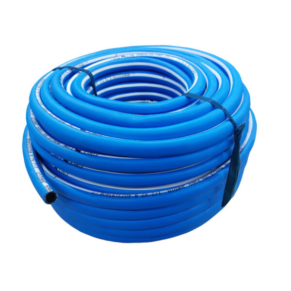 0190401039 - Mangueira Jardim Trançada 1/2" x 2,8mm - Azul com Tarja Branca - Rolo 100m