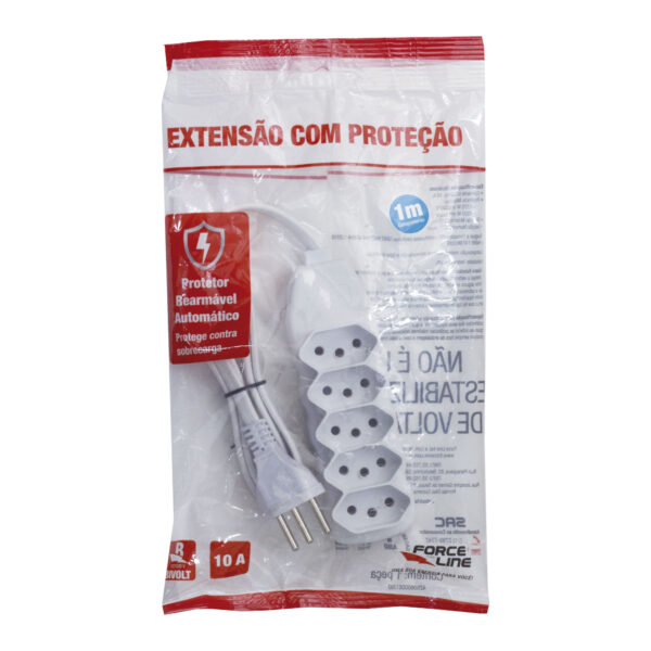 0180200563 - Extensão 5 Tomadas Tripolar 1 m - Image 4
